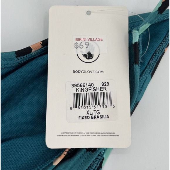 Body Glove Bikini Bottom Womens XL Kingfisher Fixed Brasilia‎ Multicolor - Picture 3 of 5